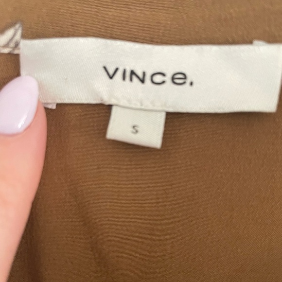 Vince Silk Chrysanthemum Romper/Jumpsuit, Brown/White, Size Small - Picture 10 of 11